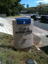 East West Center J.A. Burns Hall Sign 2